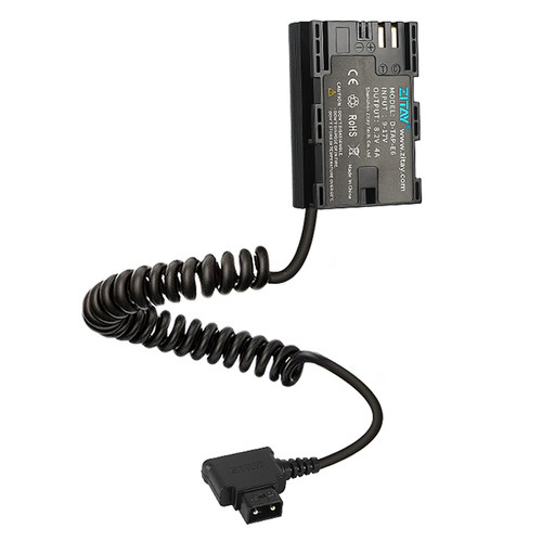 希铁D-Tap转LP-E6模拟电池适用于佳能5D2/5D3/5D4/60d/70D/80D/7D/6D/7D2/5DRS/R5C相机电源假电池