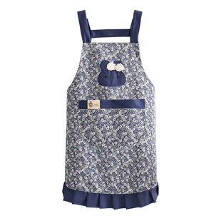 布料家用围裙女夏季厨房做饭防污透气可爱日系上班薄款工作服定制