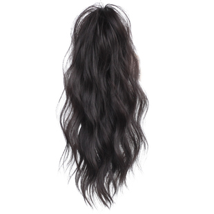 高颅顶瀑布半扎马尾假发抓夹水波纹仿真卷发辣妹增发量喷泉长辫子