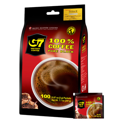 越南G7速溶纯黑咖啡100杯