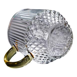 玻璃茶杯带把耐热玻璃杯家用个人专用喝水杯子待客茶具茶杯套装