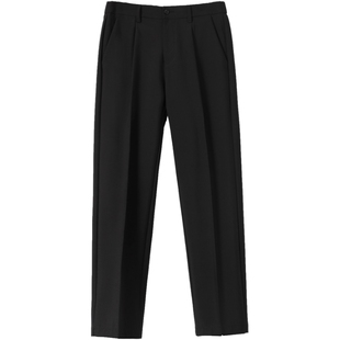 班尼路SK冬季款休闲裤男极简风抗皱直筒高级垂感商务男士九分裤YS