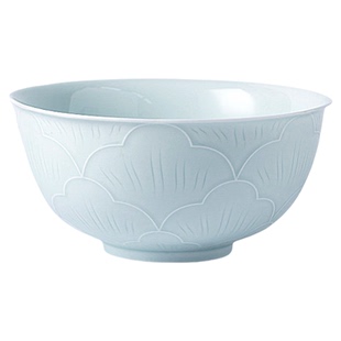 景德镇餐具碗盘套装家用陶瓷碗高温釉下彩米饭碗乔迁碗碟影青雕刻