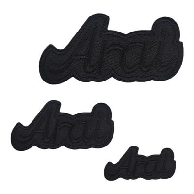 纯色刺绣布贴字母补丁贴破洞贴花