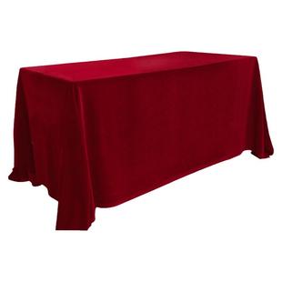 金丝绒结婚桌布红色桌布长方形办公会议摆地摊绒布活动订婚庆台布