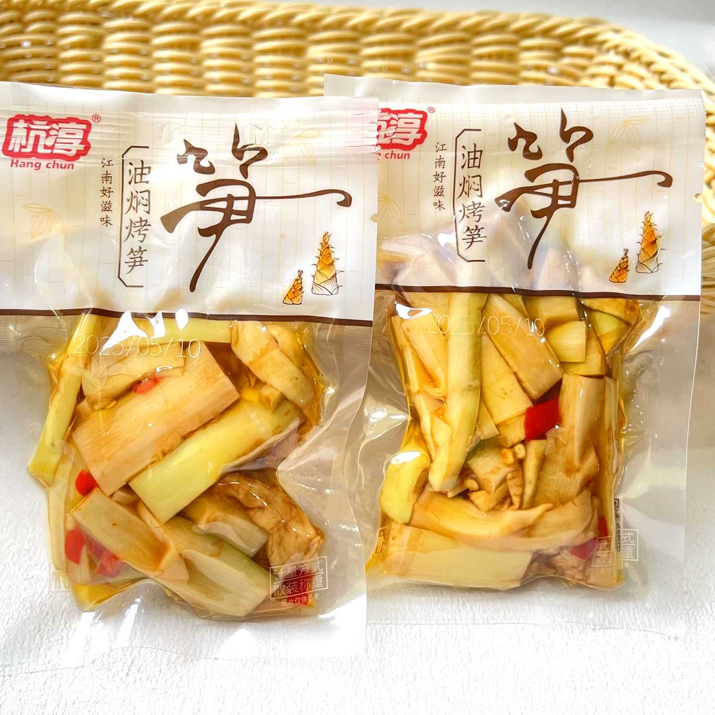 杭淳油焖烤笋竹笋片即食脆笋独立小包散装称重搭粥下饭菜小零食