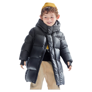 巴拉巴拉男童羽绒服宝宝中长款鹅绒外套儿童连帽上衣冬装新款童装
