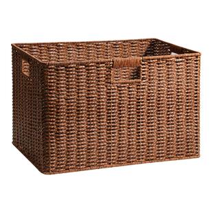 欧式仿藤超大换季衣服收纳筐玩偶玩具储物盒毛毡被子框大号整理箱