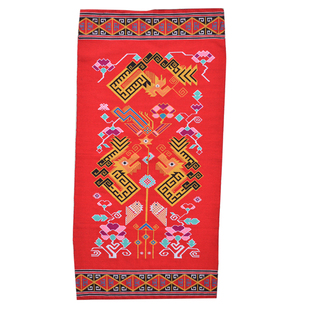 湖南传统手工艺术土家族织锦挑花壁挂西兰卡普挂毯国风复古装饰画