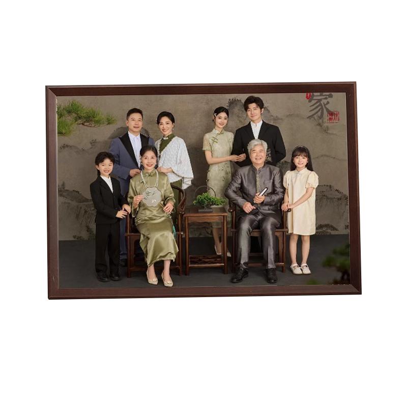 洗照片相框全家福大相框掛墻定制擺臺加相框打印照片沖印實木框架