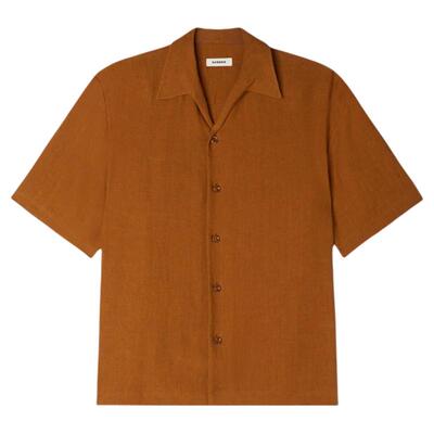 SANDRO古巴领微垂H型衬衫