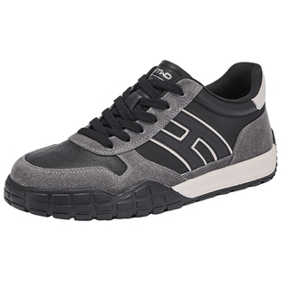 热风男鞋2025年冬季新款男士简约运动休闲鞋户外百搭跑步厚底鞋