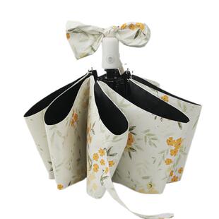 高颜值折叠自动雨伞女学生防晒遮阳晴雨两用结实耐用复古风太阳伞