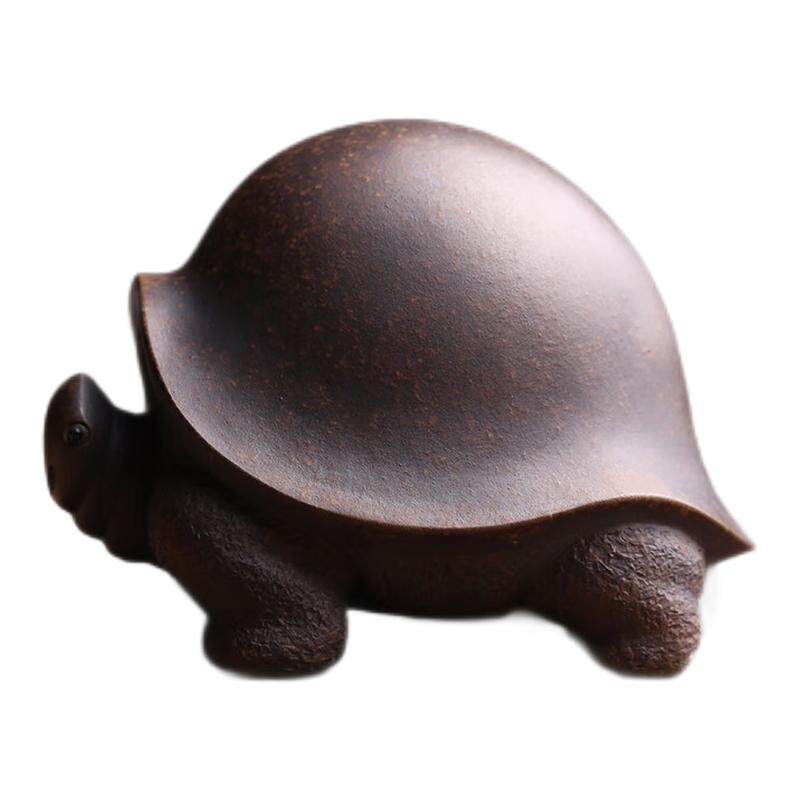 宜兴原矿紫砂茶宠摆件将军龟名家全手工精品可养茶玩茶具茶台装饰