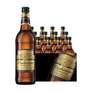 百威黑金美式拉格啤酒600ml*12瓶整箱高端大瓶装高度酒13度