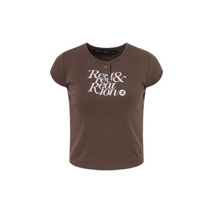 【明星同款】RestandRecreation2025RRv领印花短袖T恤掐腰亨利衫