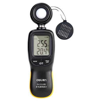 得力高精度照度计光照测光流明测试仪亮度光亮测量光度计测试仪