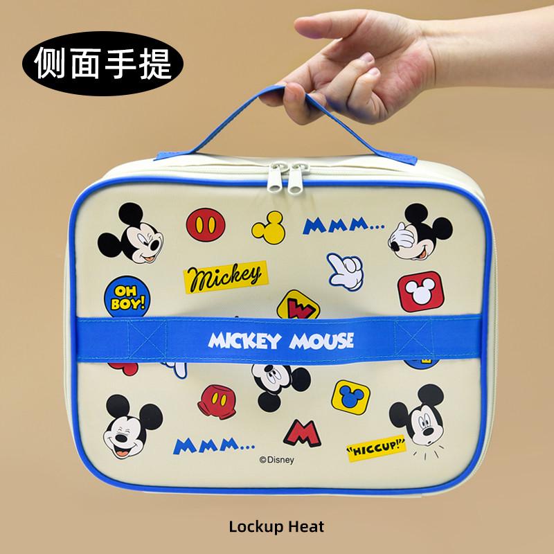 小学生专用扁平饭盒两用便当袋防水保温手提包儿童分格餐盘兜便携