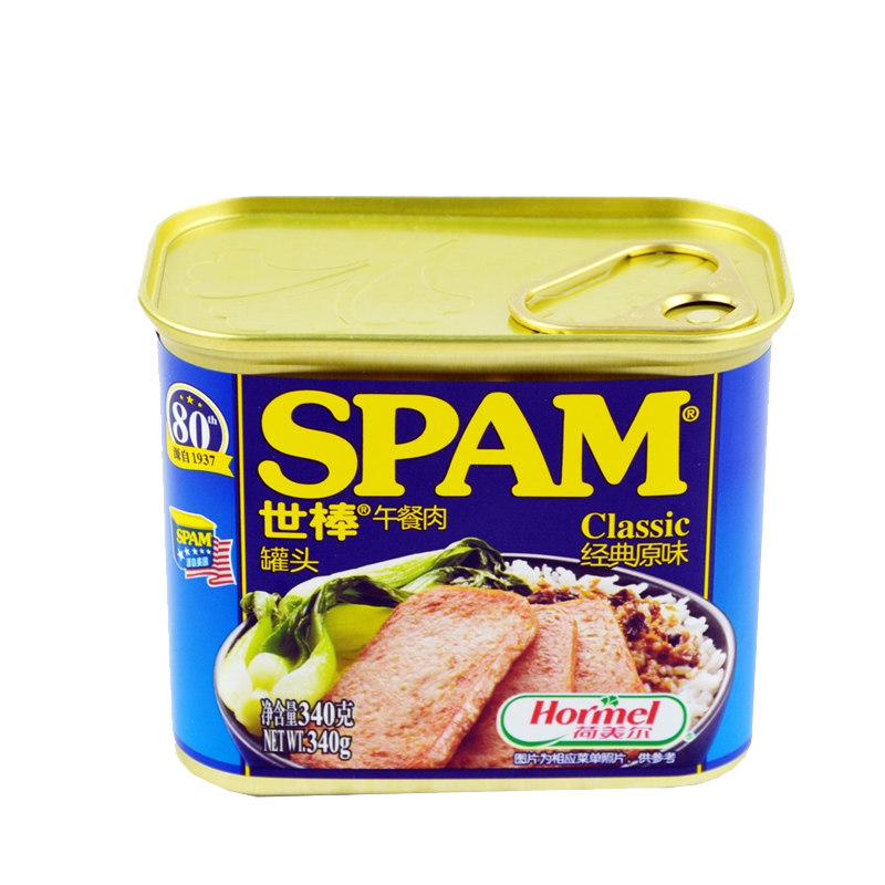 340g*4国品牌原食泡面午餐肉