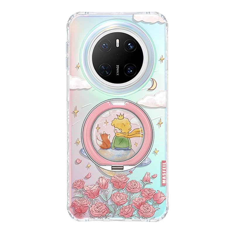 MASFEIL × 玫瑰王子适用华为Mate80Pro手机壳mate60带支架新款mt70por+支点套防摔Lo9高级感文艺女超薄全包