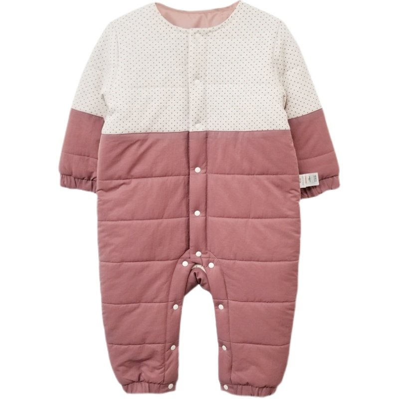 好肤丝夹棉连体衣爬服