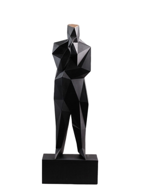 北欧几何抽象人物雕塑样板间树脂