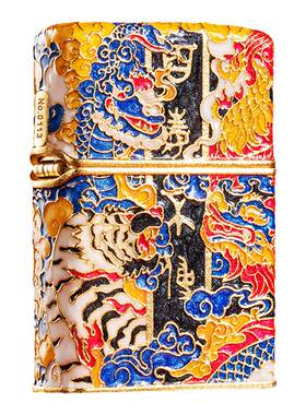 zippo官方正版珐琅火机节日礼物