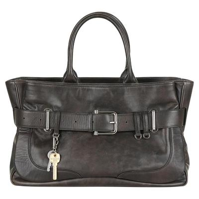 女士秋季复古钥匙皮带扣手提包