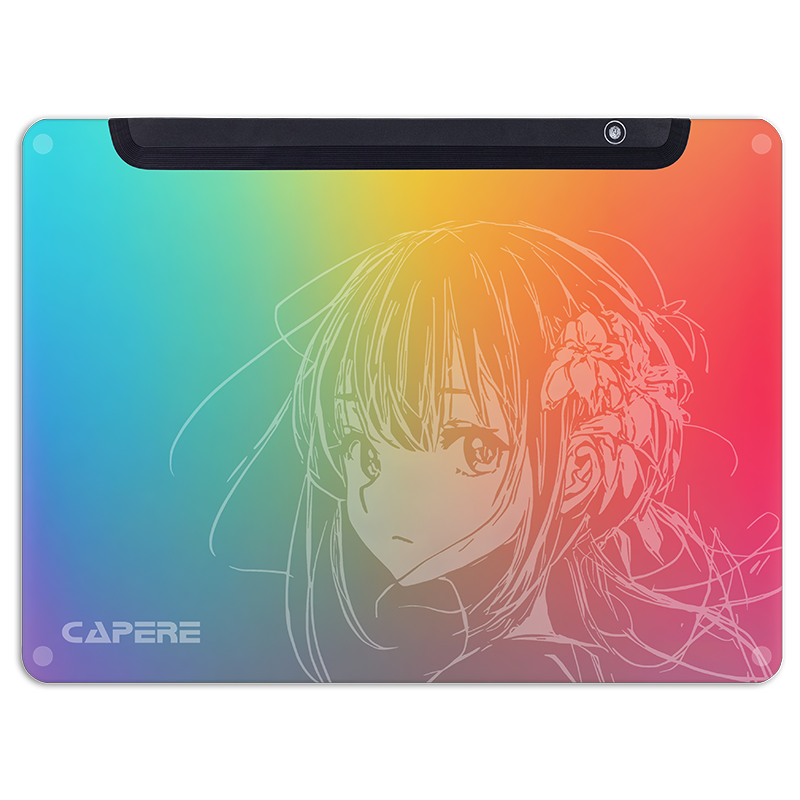 CAPERE(铠雷)RGB发光鼠标垫莉莉微蚀刻FPS电竞游戏专用玻璃鼠标垫