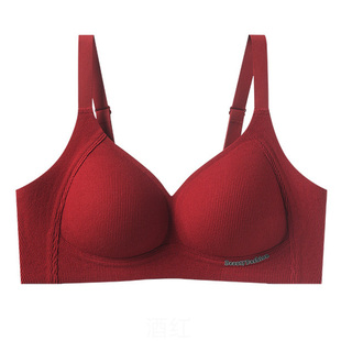 红色本命年2026马年内衣女士聚拢小胸舒适无痕收副乳防下垂文胸罩