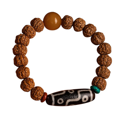 天然满肉小金刚菩提手串玛瑙天珠手链女文玩佛珠男盘玩手把件