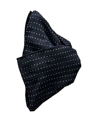 法式赫本风布艺波点抓夹