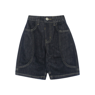 大耳象女童曲线牛仔休闲短裤2026春夏新款宝儿百搭宽松潮流裤子