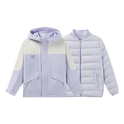 安踏儿童女大童两件套羽绒服