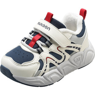 牧童男童鞋子2025冬季新款儿童运动鞋加绒加厚棉鞋轻便黑色女童鞋