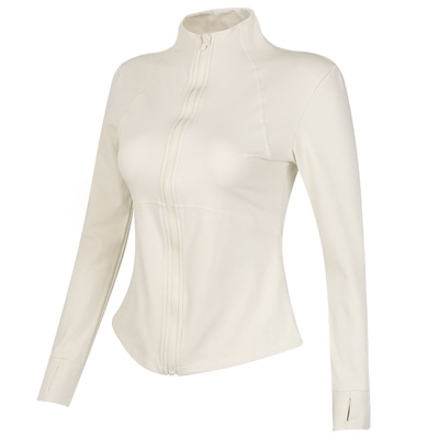 瑜伽服外套女薄绒修身显瘦运动