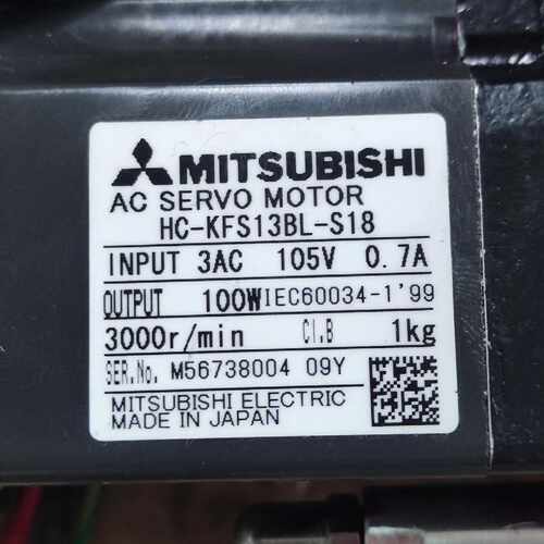 【议价-可维修】三菱伺服电机 HC-KFS13BL-S18 100W 全新/均有货