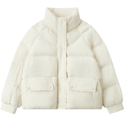 爱居兔简约大气短款羽绒服