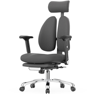 普格瑞司89双背椅老板椅家用护腰座椅办公椅人体工学椅舒适抗菌布