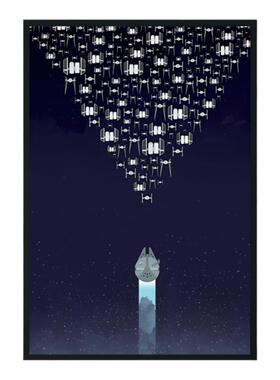 千年隼星球大战卡通海报装饰画