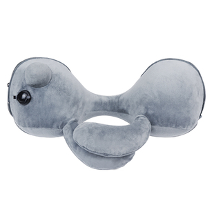 COSYME按压式充气U型枕脖子U形枕飞机高铁睡觉颈椎枕头便携神器