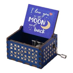 你是我的阳光音乐盒手摇发条迷你机械木八音盒创意礼物儿童幼儿园