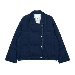 素然klee klee 冬季女士环保棉提花绒布休闲短羽绒服