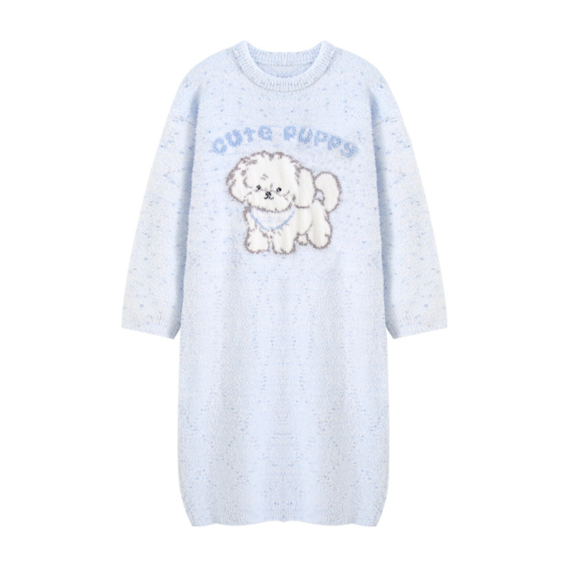 秋冬新款软绵绵睡裙保暖家居服冬