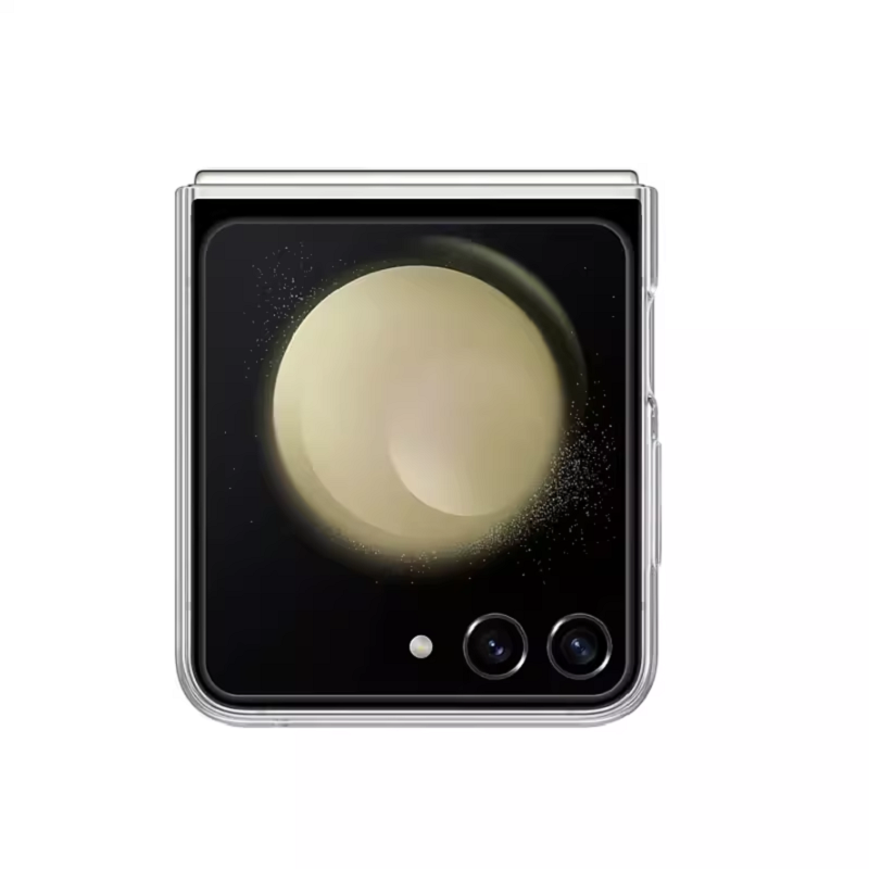 原厂三星GALAXY Z FLIP5智能主题透明手机壳5G超薄ZFLIP5保护壳正品NFC交互卡片原装壳硬壳