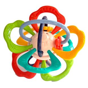 帕克伦曼哈顿手抓球咬咬牙胶磨牙棒婴儿宝宝防吃手6个月宝宝玩具