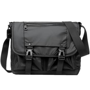 包邮潮牌单肩包男邮差包大容量多功能休闲韩版斜挎包简约学院背包