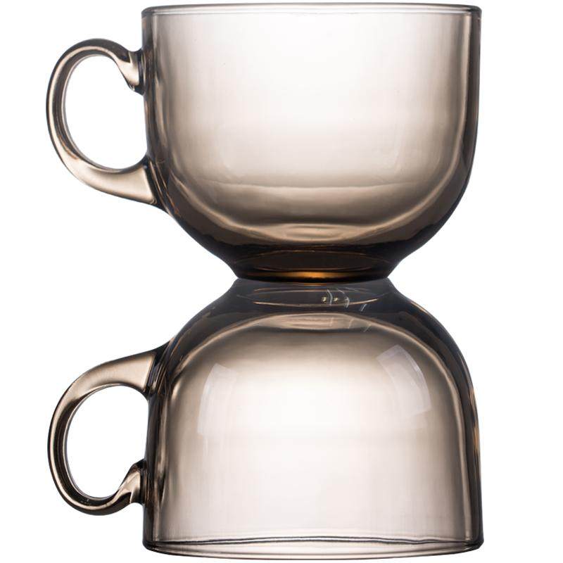 茶色带盖勺早餐咖啡杯
