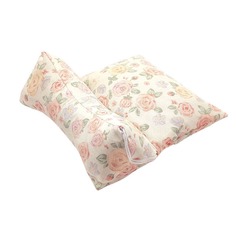 新年手工荞麦壳枕头连体家用颈椎三角枕艾草护颈枕老人社区活动