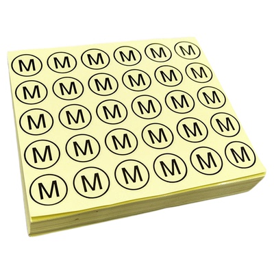 3CM透明圆形数字尺码标贴粘性强